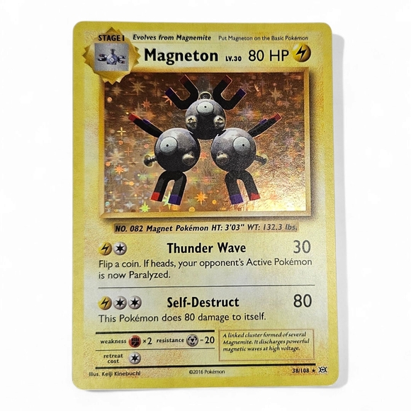 Pokemon Other - Pokemon Magneton Card - Gold and Black